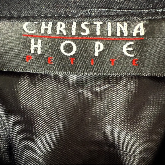 Christina Hope Petite Red Black Woven Zip-Up Jacket Retro Vintage Style Medium - Picture 5 of 9